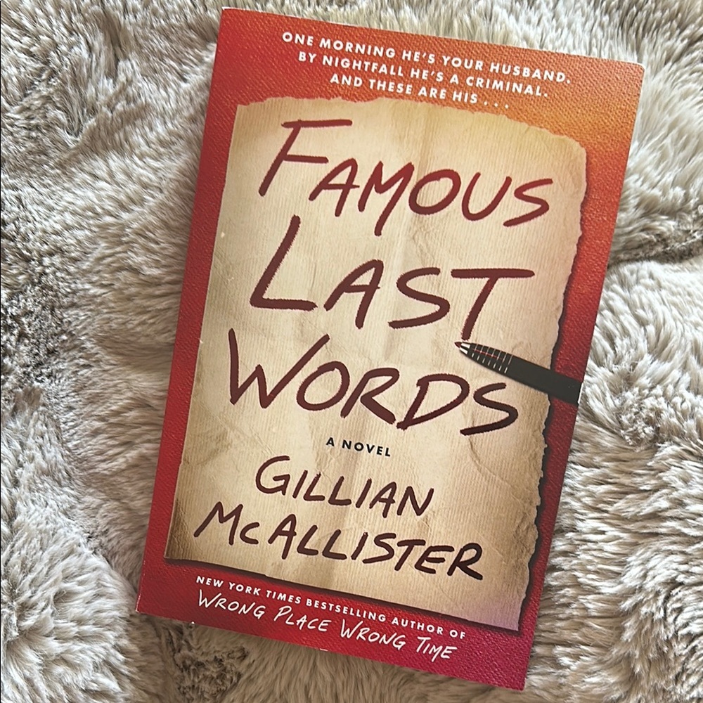 Famous Last Words by Gillian McAllister Book